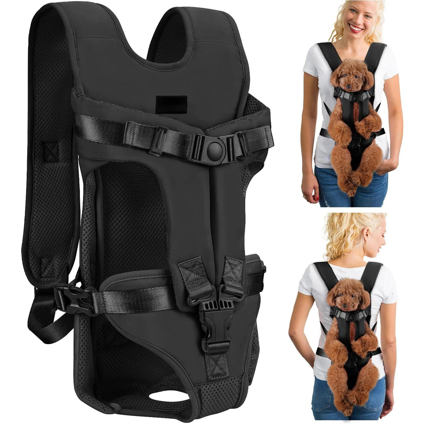 Adjustable Outdoor Dog Backpack Carrier for Small & Medium Pets