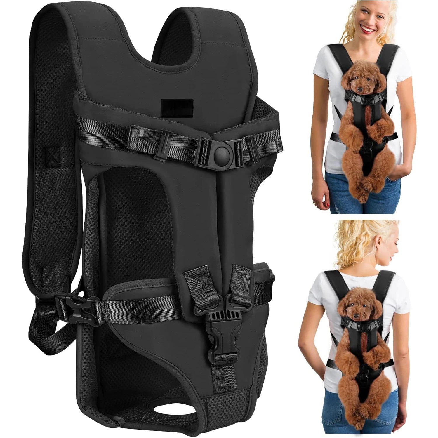 Adjustable Outdoor Dog Backpack Carrier for Small & Medium Pets