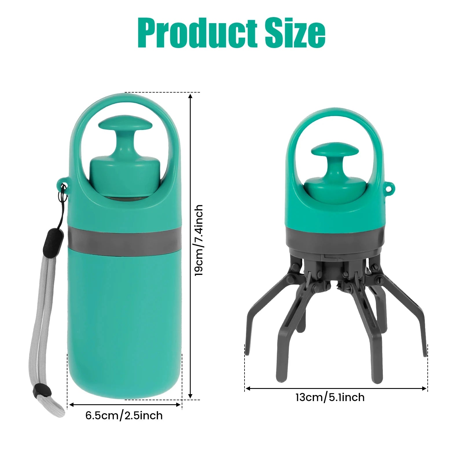 Portable Six-Claw Pet Poop Picker