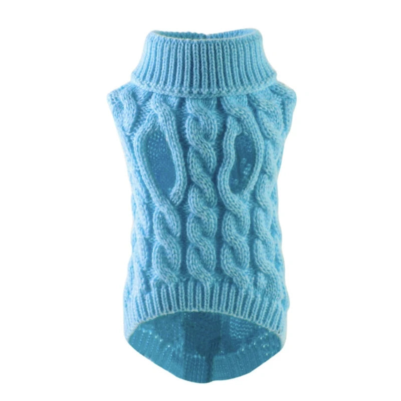 Winter Dog Sweater for Small Dogs Cats – Warm Turtleneck