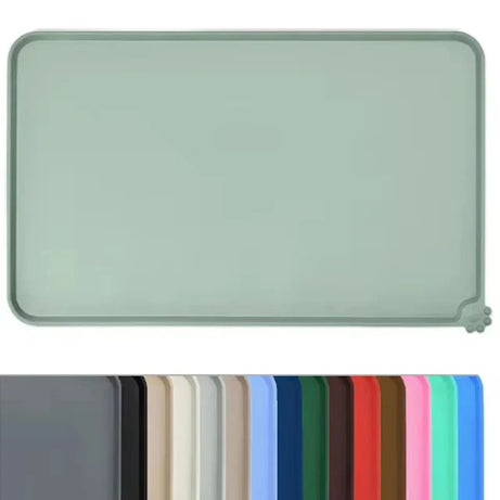 Non-Slip Waterproof Silicone Pet Food Mat, High-Lipped, Non-Stick