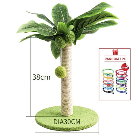 Funny Cat Toy Sisal Scratcher Climbing Post & Balls