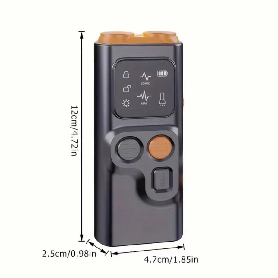 Rechargeable Ultrasonic Dog Repeller & Trainer with LED Light