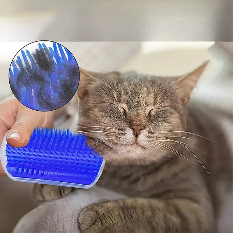Cat Corner Scrubber & Massager – Scratching Brush Comb