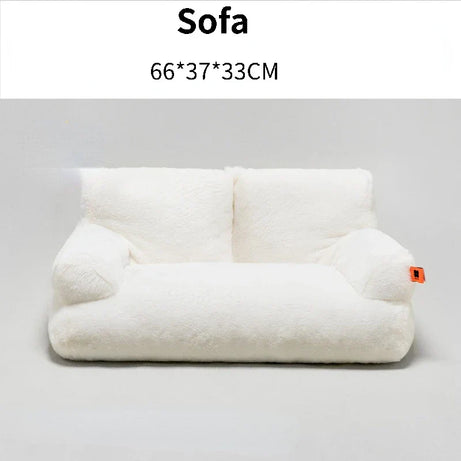 Luxury Fluffy Soft Cat Bed Sofa Nest | Pet Lounger & Kennel