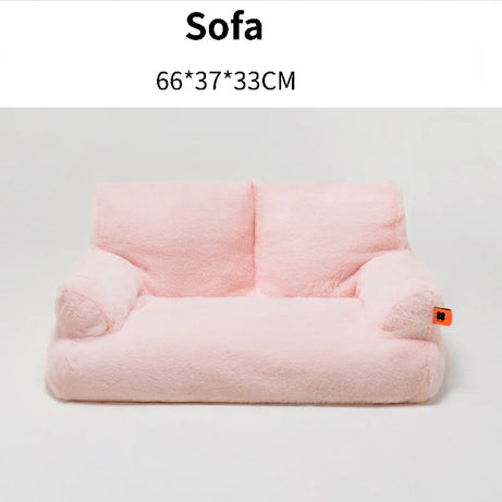 Luxury Fluffy Soft Cat Bed Sofa Nest | Pet Lounger & Kennel