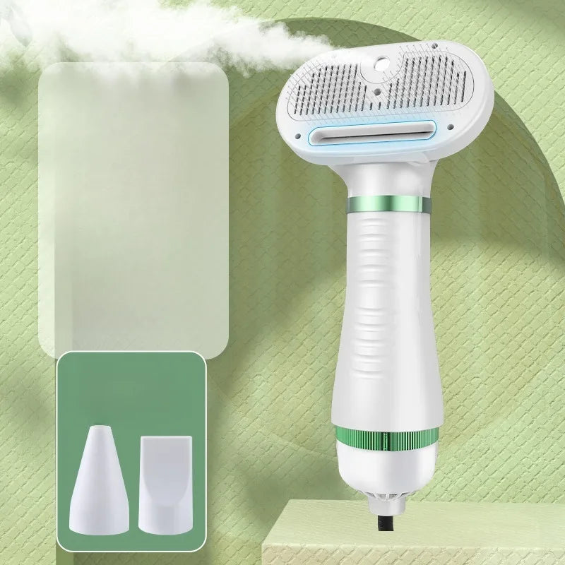 Quiet Pet Dog Dryer & Grooming Kit: Low Noise Hair Blower & Comb for Cats & Puppies