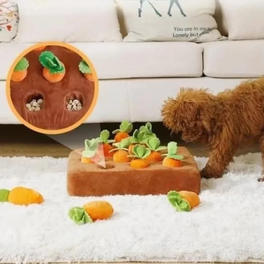 Carrot Plush Pet Vegetable Chew Toy