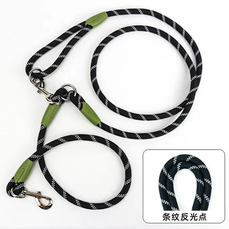 Reflective Nylon Dog Leash Hands-Free for Small Large Pets