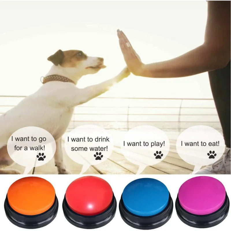 Dog Training Voice Button – 30s Recordable Pet Communication