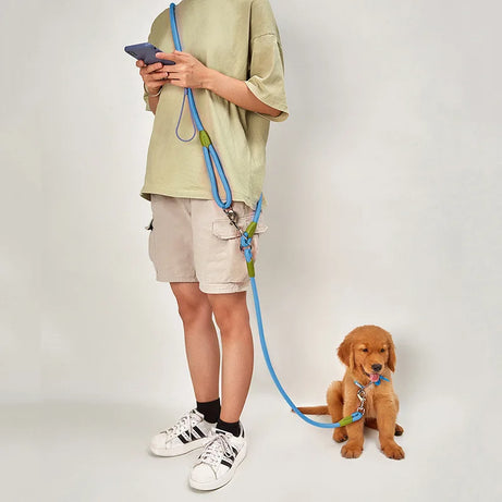 Reflective Nylon Dog Leash Hands-Free for Small Large Pets