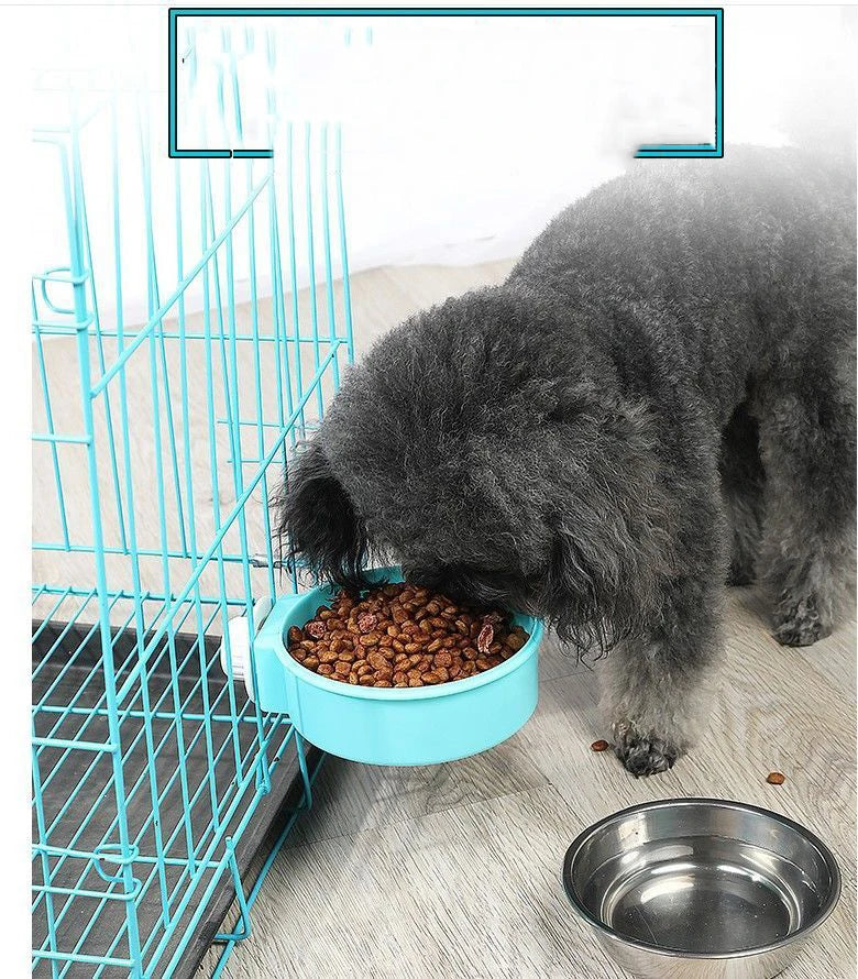 Crate Dog Bowl – Removable Stainless Steel Hanging Feeder