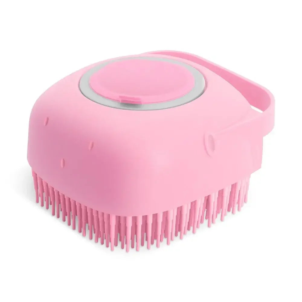 Pet Dog Shampoo Brush 2.7Oz 80ml Silicone Massage Comb for Bath