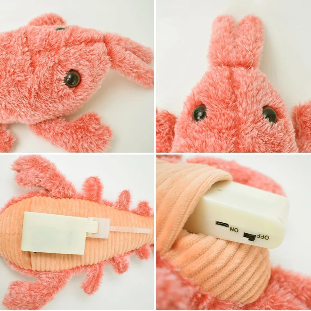 USB Jumping Lobster Cat Toy – Plush, Electric, Rechargeable