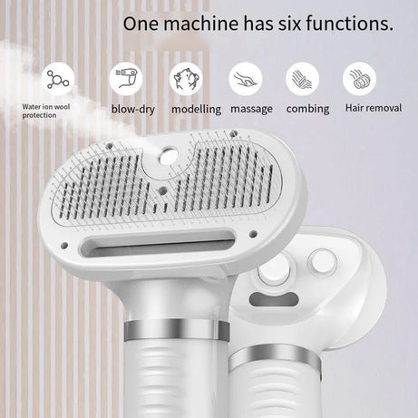 Quiet Pet Dog Dryer & Grooming Kit: Low Noise Hair Blower & Comb for Cats & Puppies