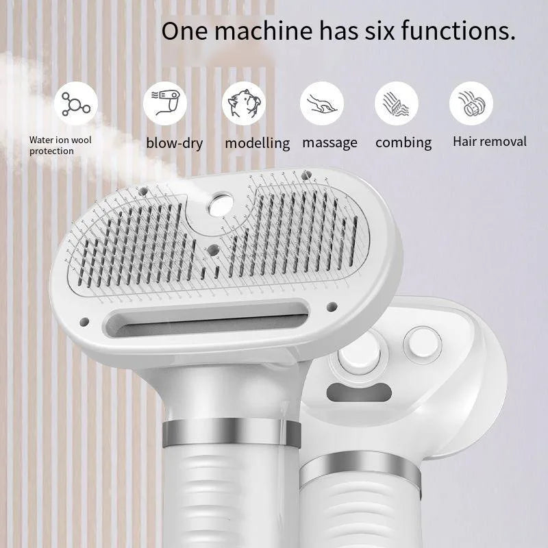 Quiet Pet Dog Dryer & Grooming Kit: Low Noise Hair Blower & Comb for Cats & Puppies