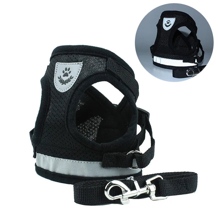 Pet Reflective Harness with Leash