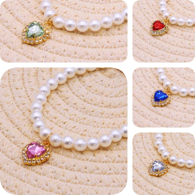 Pet Pearl Collar for Dogs & Cats – Cute Princess Chain