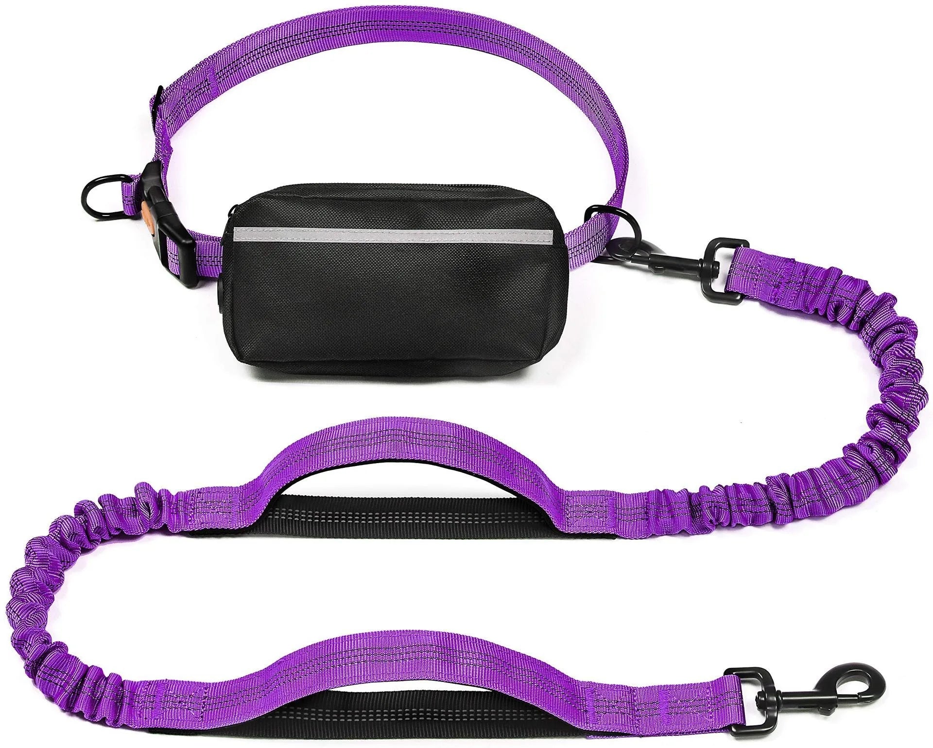 Hands-Free Retractable Leash with Pouch & Padded Handles
