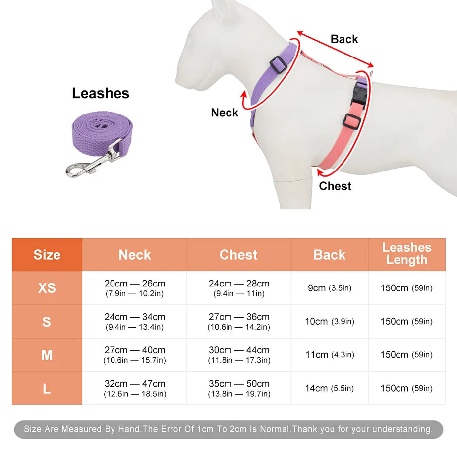 Pet Harness & Leash Set – Adjustable, Escape-Proof, Soft
