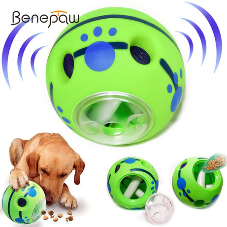 Interactive Food Dispensing Dog Toy Giggle Ball for Treats & Play