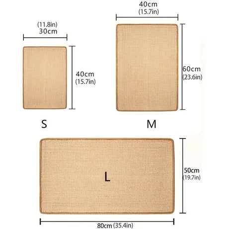 Natural Sisal Cat Scratcher Mat – Protects Floors & Furniture