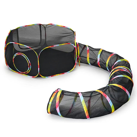 Foldable Outdoor Cat Enclosure & Playpen Tunnel for Pets