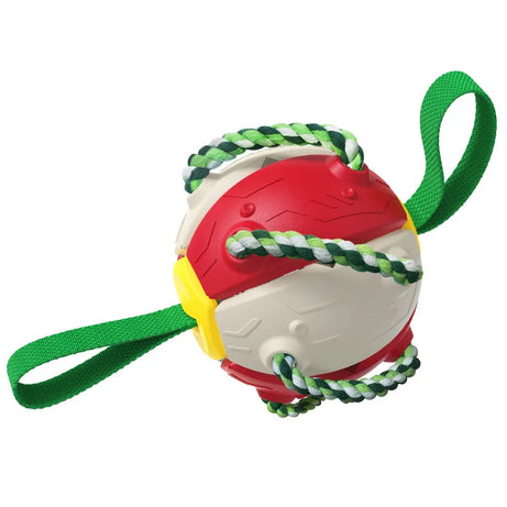 2-In-1 Dog Ball Frisbee with Rope