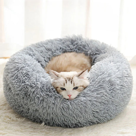 Winter Plush Pet Bed, Detachable & Washable, Cat/Dog Nest
