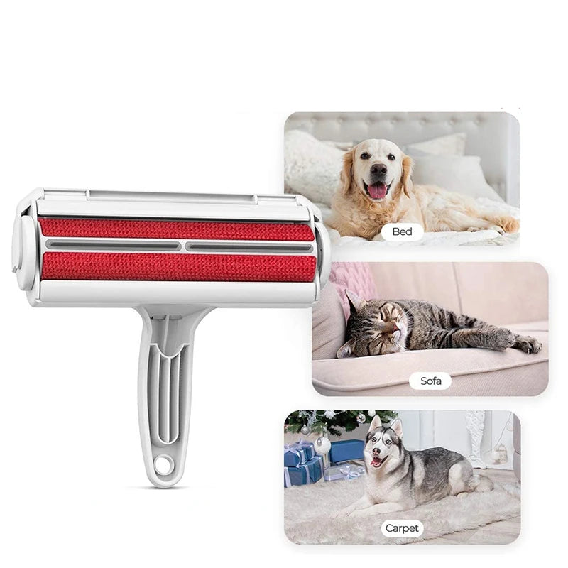 Pet Hair Remover Roller Brush – Cleans Fur from Couch, Car & Clothes