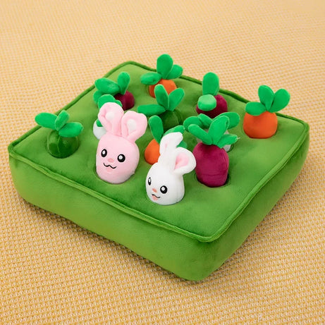 Carrot Plush Pet Vegetable Chew Toy