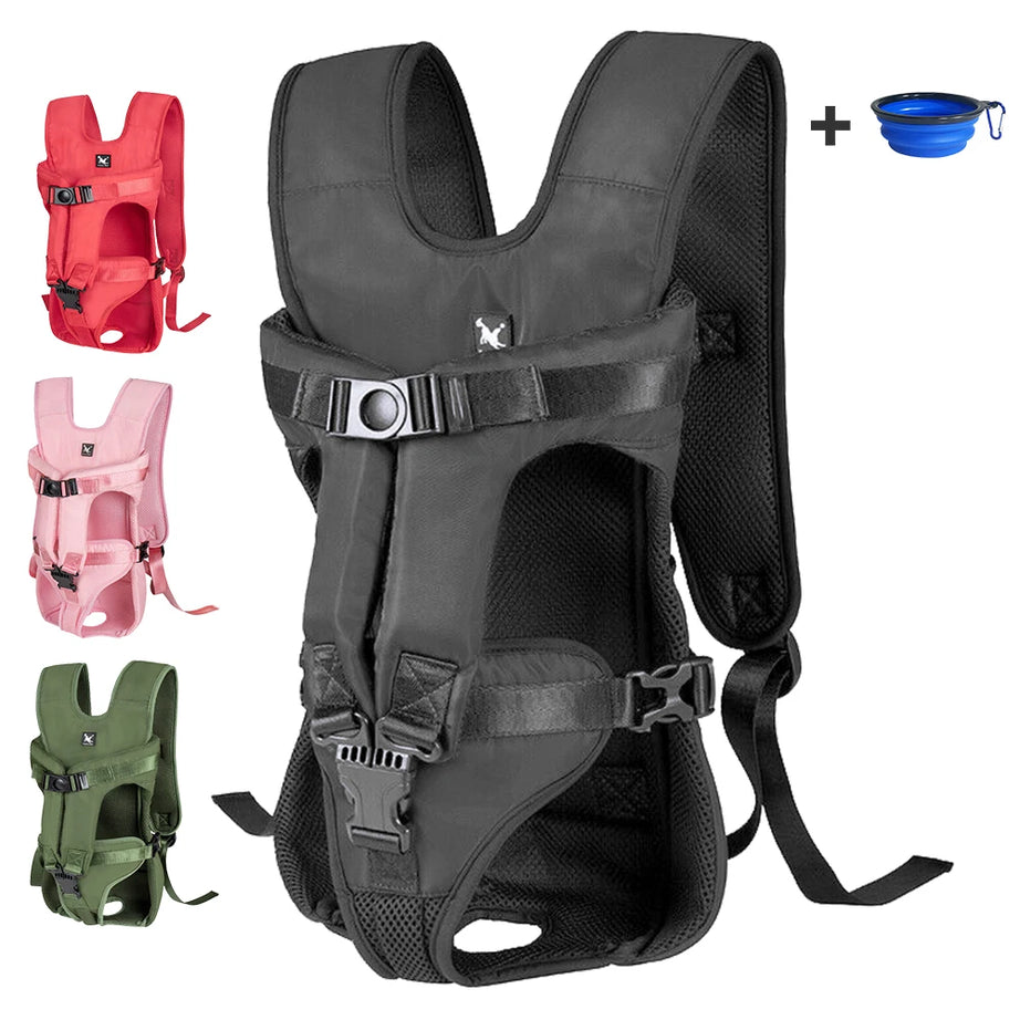 Adjustable Outdoor Dog Backpack Carrier for Small & Medium Pets