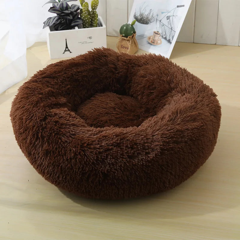 Winter Plush Pet Bed, Detachable & Washable, Cat/Dog Nest