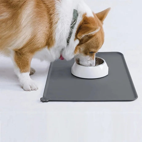 Non-Slip Waterproof Silicone Pet Food Mat, High-Lipped, Non-Stick