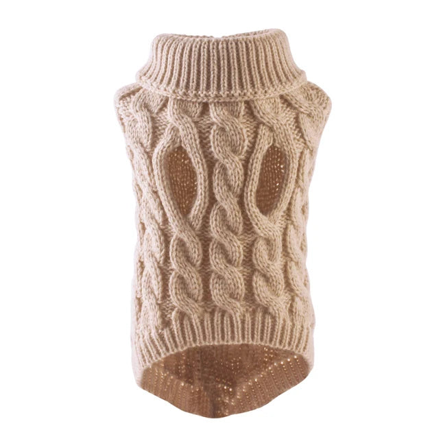 Winter Dog Sweater for Small Dogs Cats – Warm Turtleneck