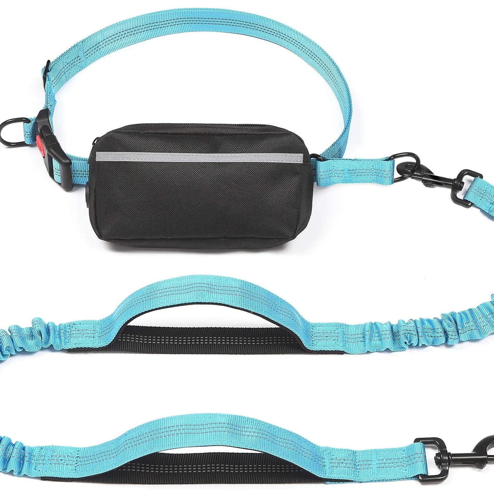Hands-Free Retractable Leash with Pouch & Padded Handles