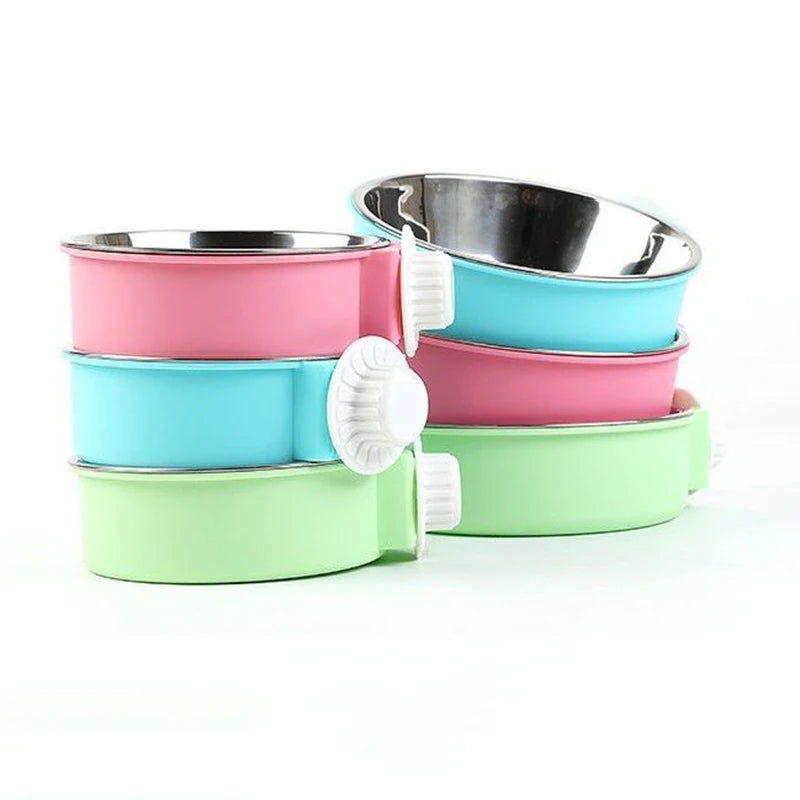 Crate Dog Bowl – Removable Stainless Steel Hanging Feeder