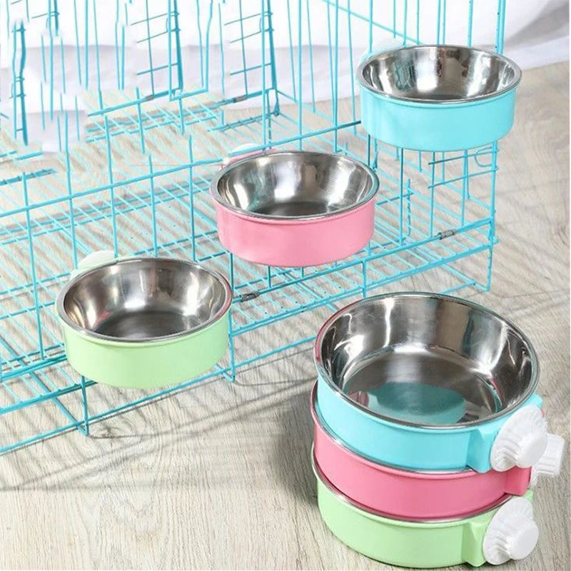 Crate Dog Bowl – Removable Stainless Steel Hanging Feeder
