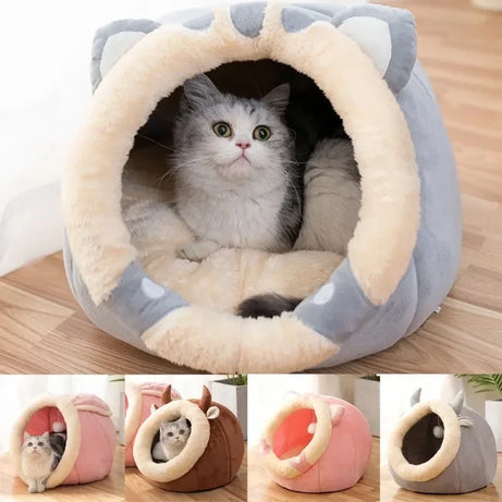 Cozy Cat Bed House Nest Cushion Tent Pet Sleeping Cave Basket