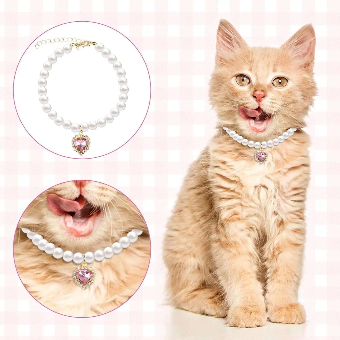 Pet Pearl Collar for Dogs & Cats – Cute Princess Chain
