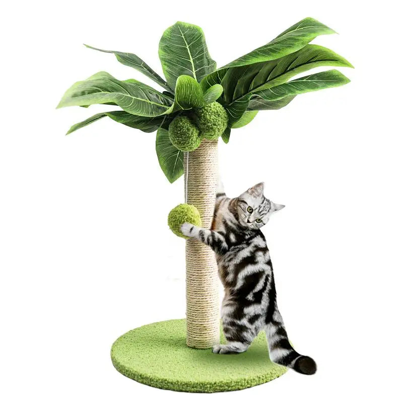 Funny Cat Toy Sisal Scratcher Climbing Post & Balls