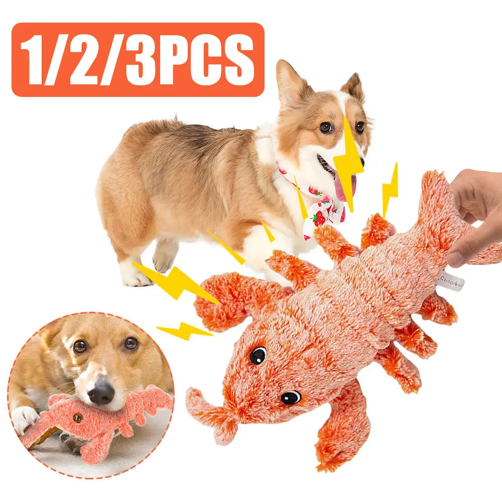 USB Jumping Lobster Cat Toy – Plush, Electric, Rechargeable
