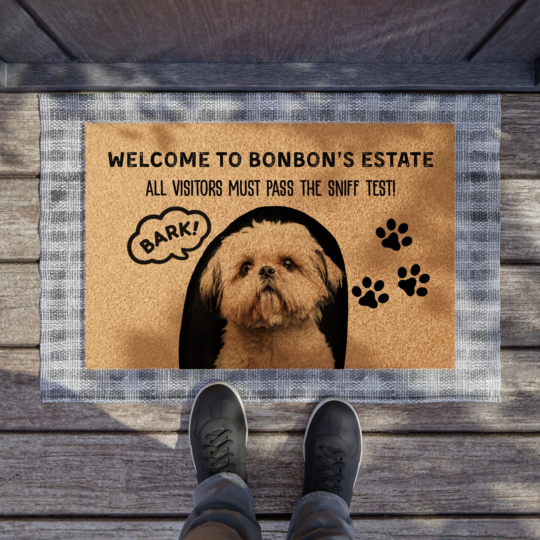 Custom Welcome Mat – Personalized with Your Pet’s Photo & Name