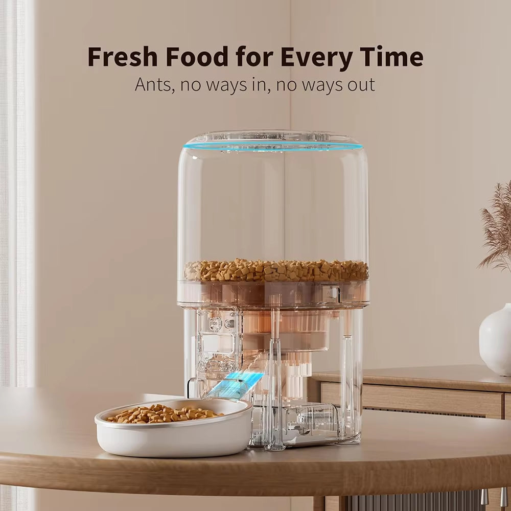 2L Smart Wifi Pet Feeder, 5V USB, Video for Cats & Dogs