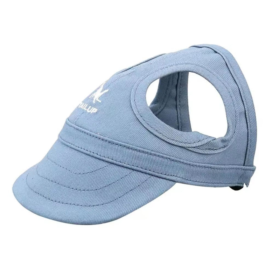 Pet Baseball Hat with Ear Holes - Adjustable Sun Cap for Pets