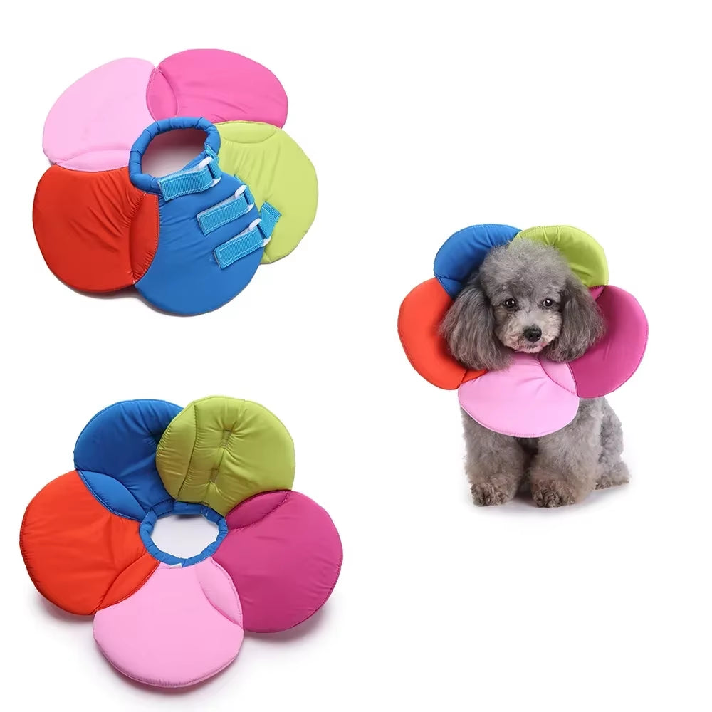 Flower Shape Dog Surgery Collar, Anti-Barking, Pomeranian Recovery