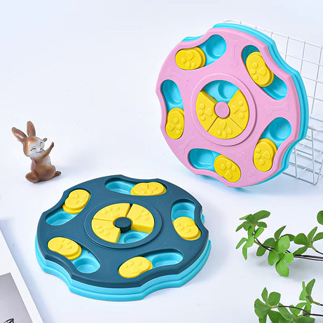 Dog Puzzle Toy Slow Feeder IQ Food Dispenser Non-Slip Bowl