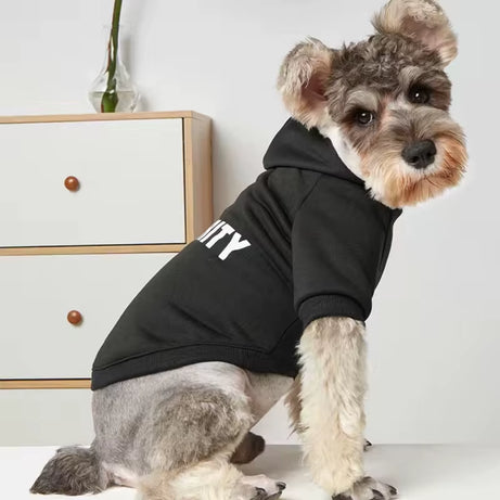 Security Dog Hoodie - Warm, Fashionable Pet Clothes for All Sizes