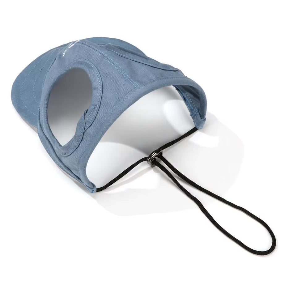 Pet Baseball Hat with Ear Holes - Adjustable Sun Cap for Pets