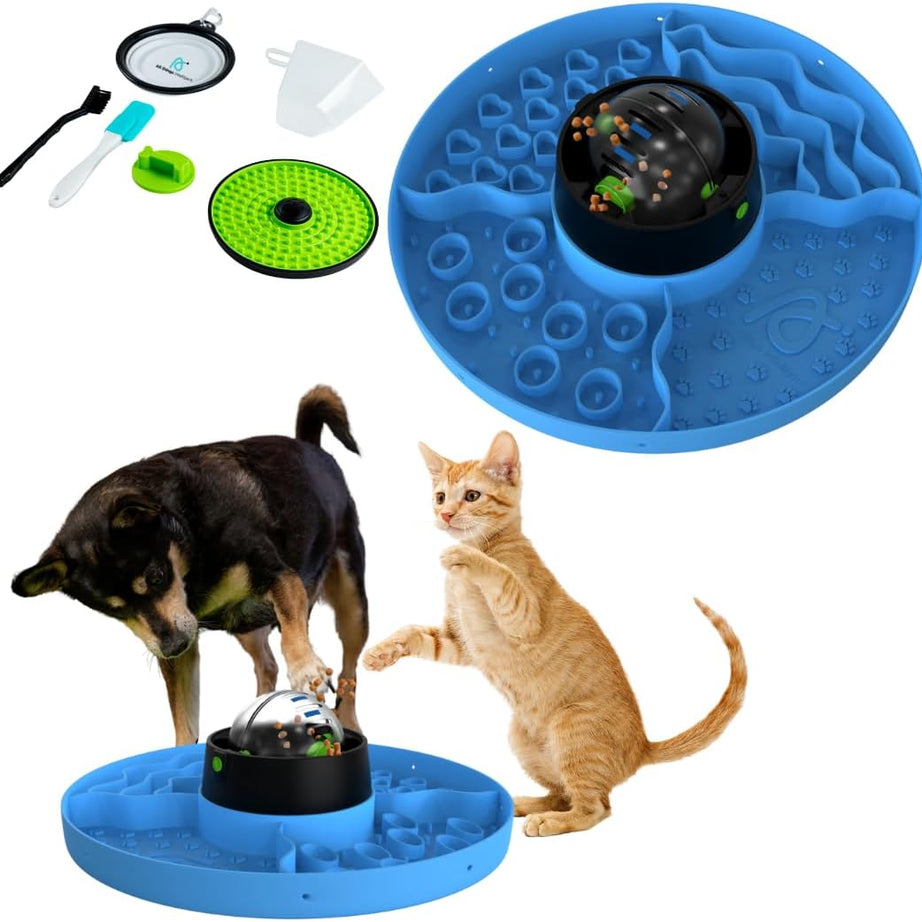 Slow Feeder Dog Bowls & Snuffle Mat for Dogs Cats 8-In-1 Multifunctional